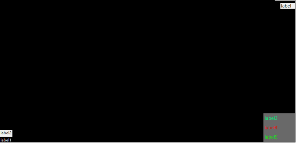 在hwindowControl右边窗口上放置label，anchor跟随右边